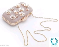 Women's Glitter Floral Clutch